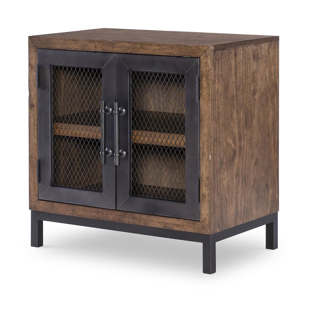 Artisan's Place Metal Door Night Stand (2 Doors W/ 2 Shelves). Picture 1
