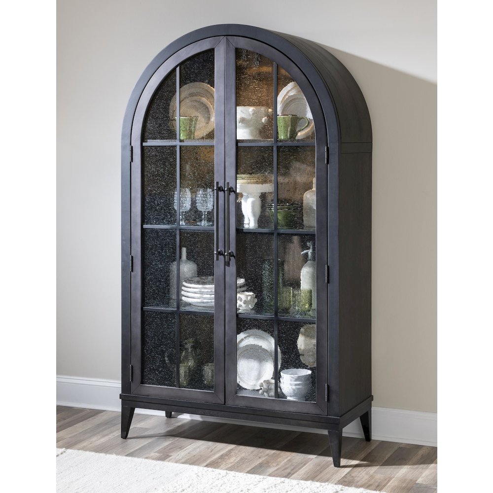 Artisan's Place Display Cabinet (2 Seeded Glass Doors, 3 Glass Shelves). Picture 4