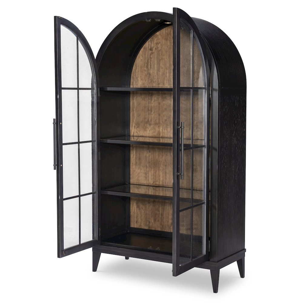 Artisan's Place Display Cabinet (2 Seeded Glass Doors, 3 Glass Shelves). Picture 2