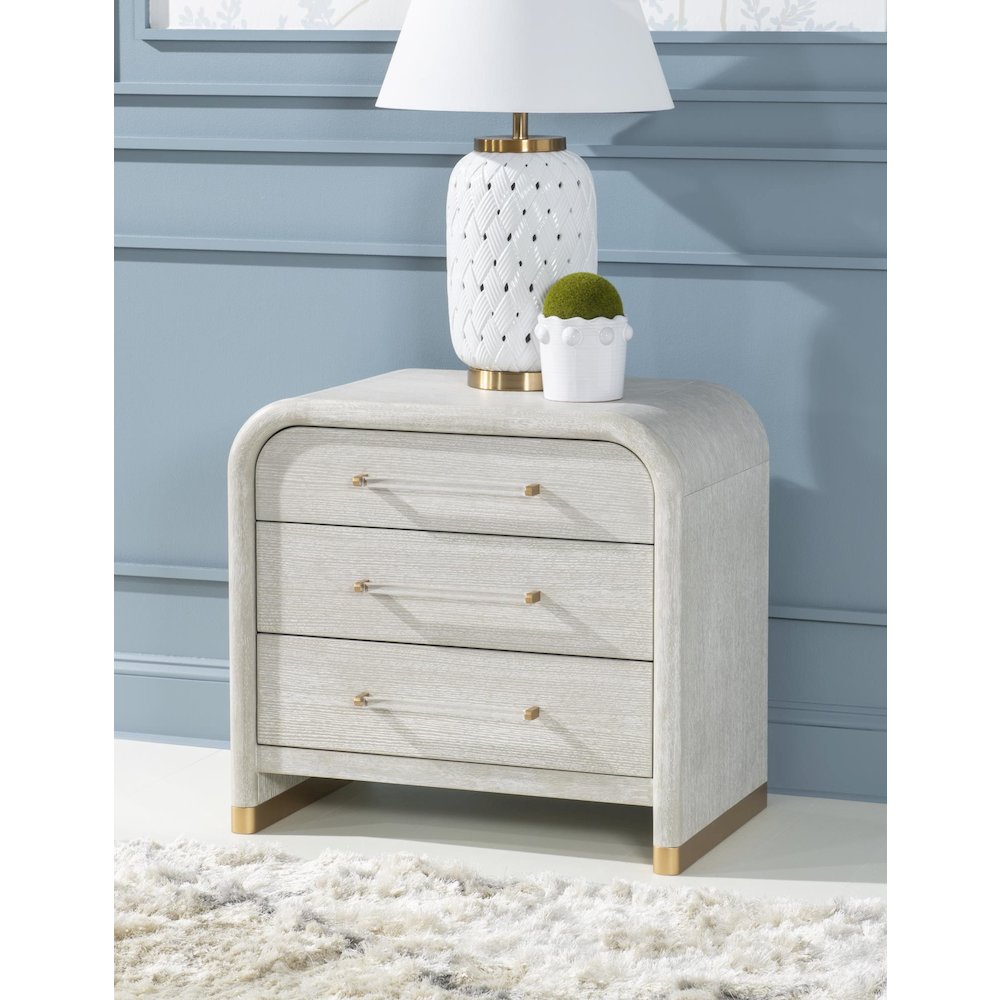 Miramar Nightstand (3 Drawers, Power Outlet). Picture 2