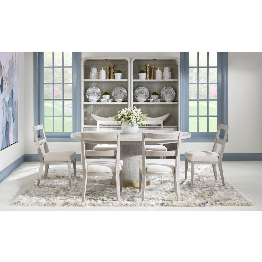 Miramar Etagere (1 Drawer, 2 Fixed Shelves, 2 Adj. Glass Shelves, Puck Light). Picture 3