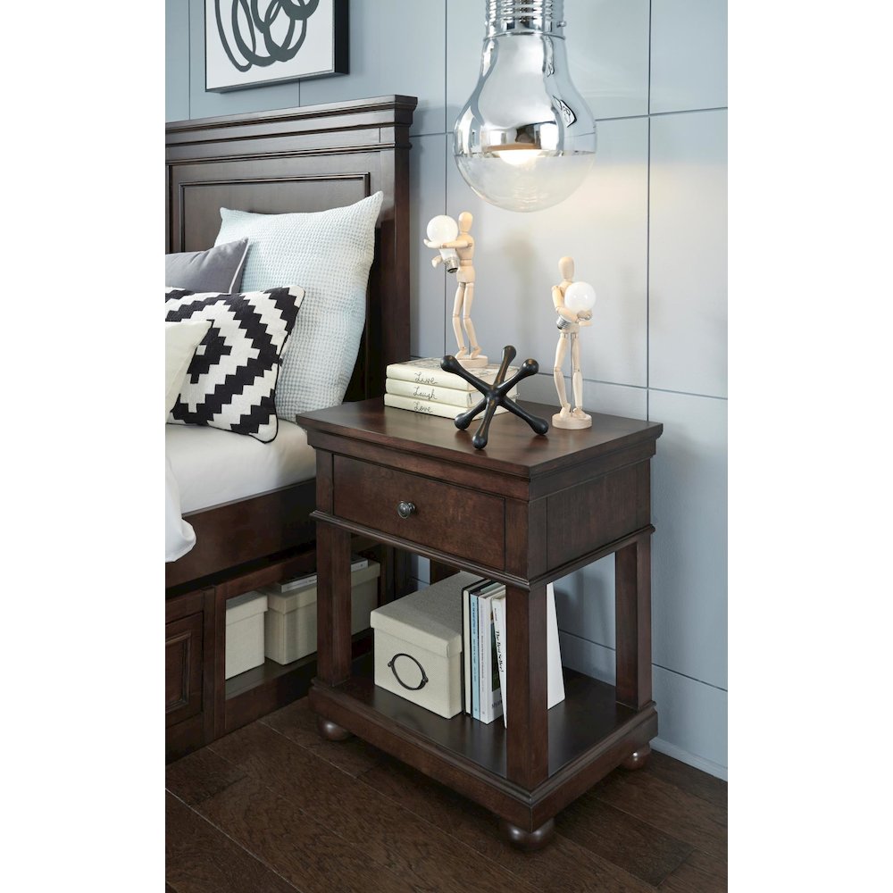 Canterbury 2.0 Open Night Stand (1 Drawer,Open Shelf,Motion Activated Led Light). Picture 2