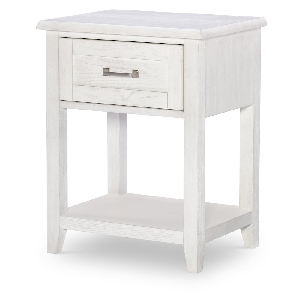 Ashton Nightstand (1 Drawer), Bleached Linen. Picture 1