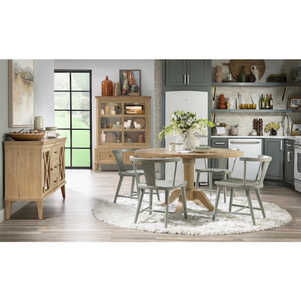 Server (2 Glass Doors, Puck Lighting, 2 ADJ/REV/REM Wine Shelves, 3 Drawers). Picture 5