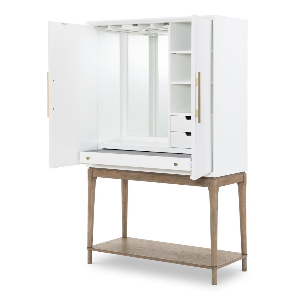 Melrose Bar Console (2 Doors, 2 Adj Shelves, 2 Drawers, 1 Pull Out Surface). Picture 2