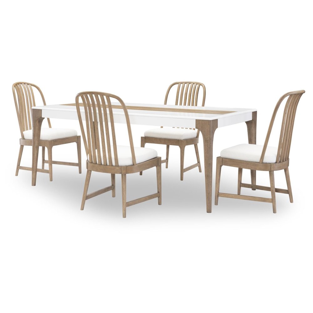 Melrose Rectangular Dining Table (Top Inlay With Desert Oak Panel). Picture 3