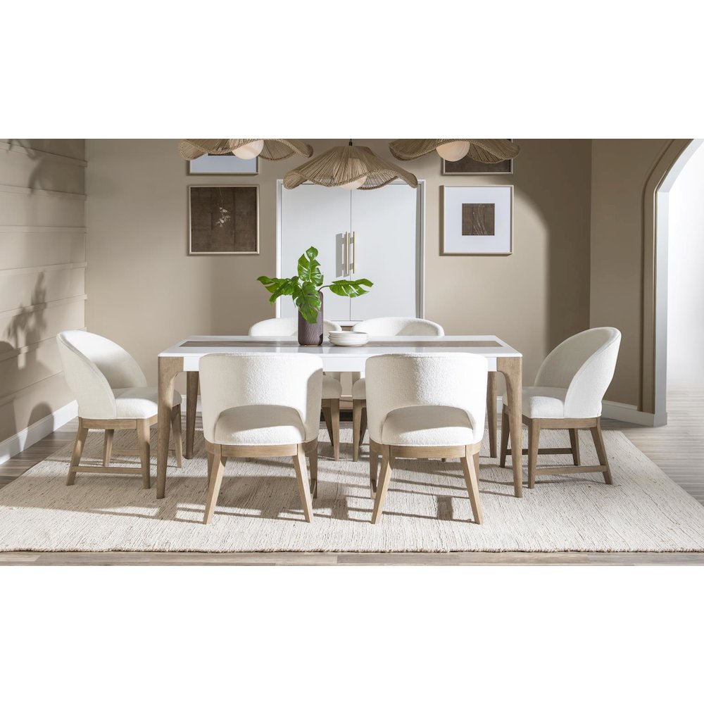Melrose Rectangular Dining Table (Top Inlay With Desert Oak Panel). Picture 5