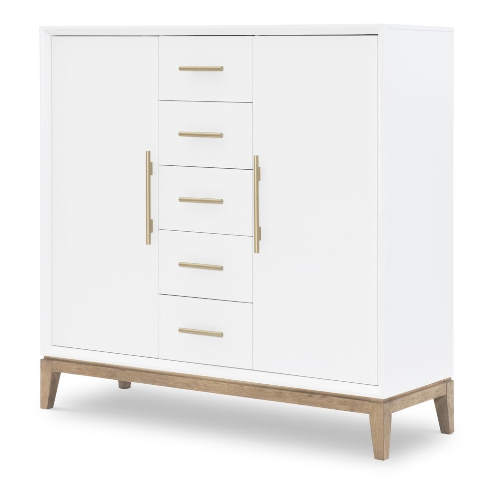 Melrose Door Chest (2 Doors, 4 Adj Shelves, 2 Fixed Shelves, 5 Drawers). Picture 1