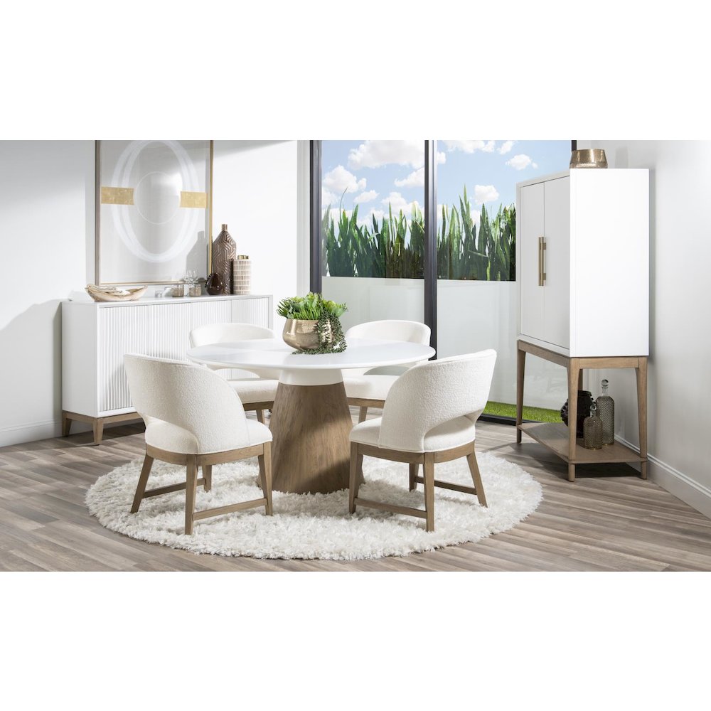Melrose Rectangular Dining Table (Top Inlay With Desert Oak Panel). Picture 9