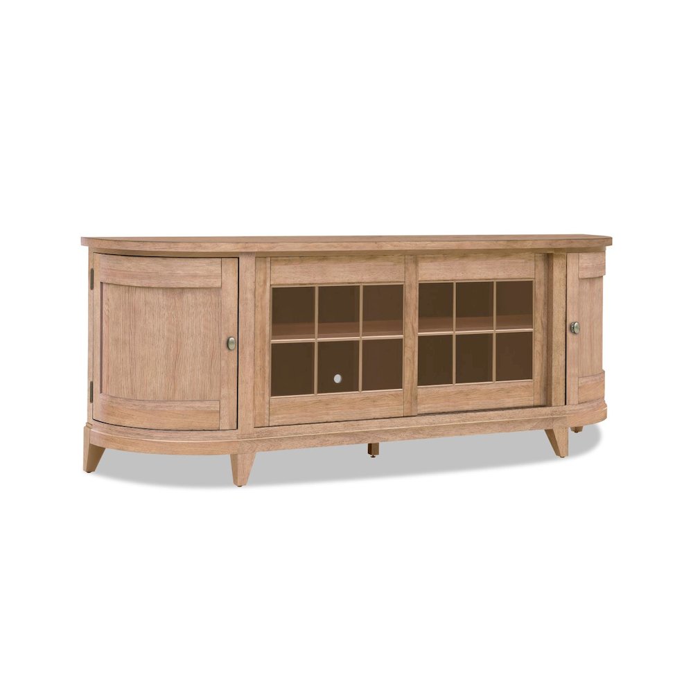 Entertainment Console (2 sliding doors, 2 doors, 4 adj shelves, 3 outlets). Picture 1