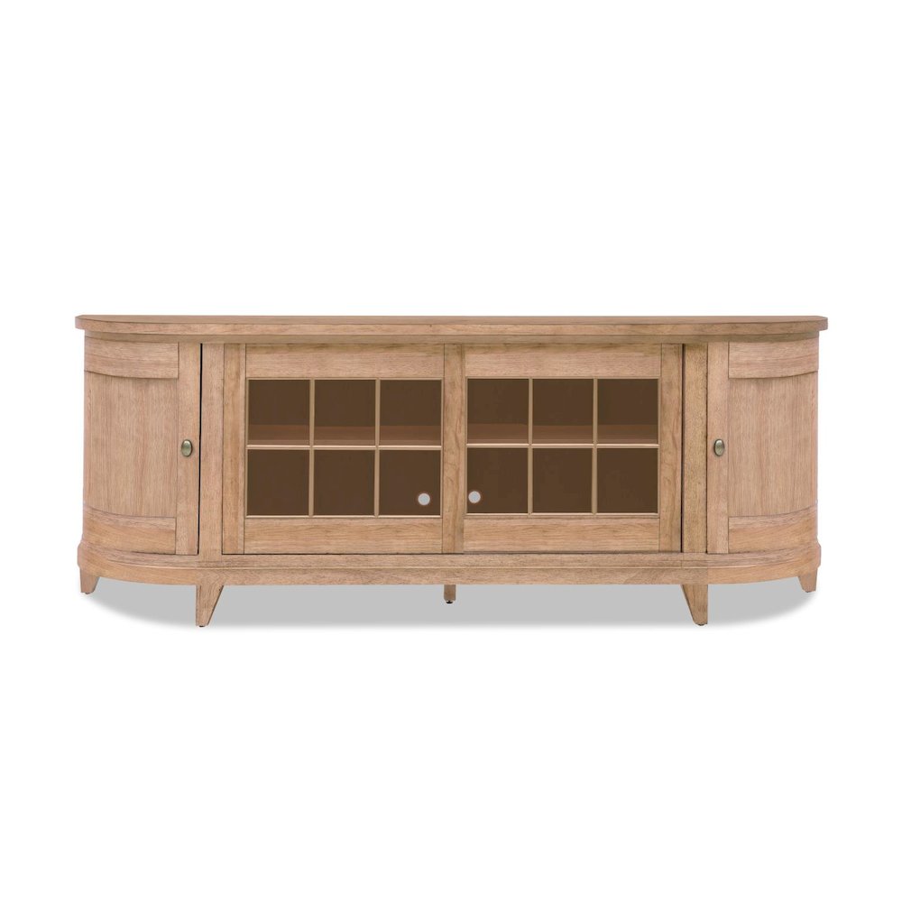 Entertainment Console (2 sliding doors, 2 doors, 4 adj shelves, 3 outlets). Picture 2