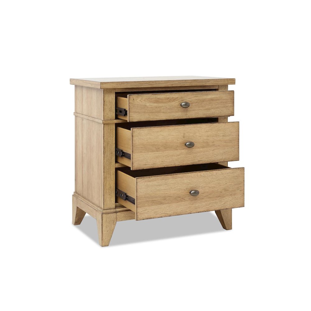 Today's Traditions Three Drawer Nightstand (1 USB and 1 USB-C). Picture 3