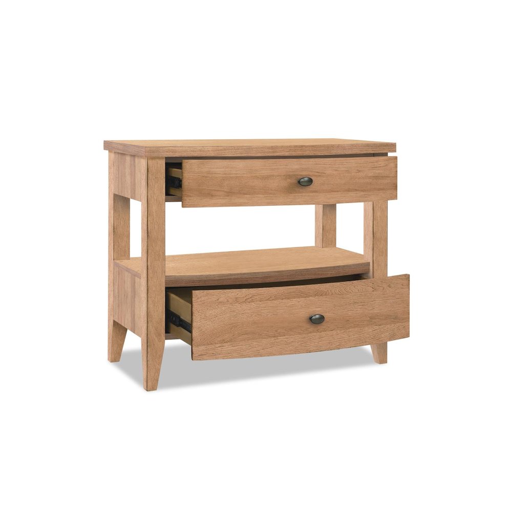 Today's Traditions Open Nightstand (2 drawers, USB). Picture 2