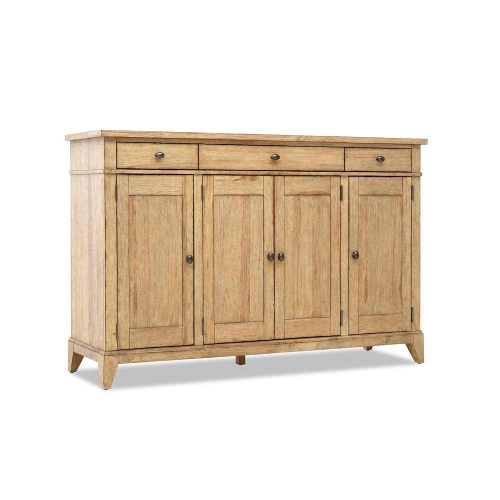 Credenza (4 doors, 3 drawers, 1 silver tray, 3 adj shelves). Picture 2
