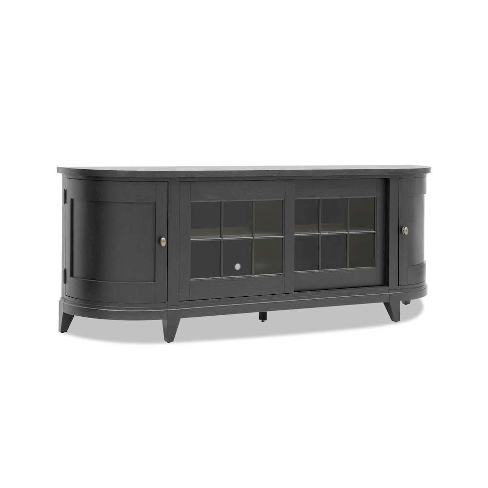 Entertainment Console (2 sliding doors, 2 doors, 4 adj shelves, 3 outlets). Picture 1