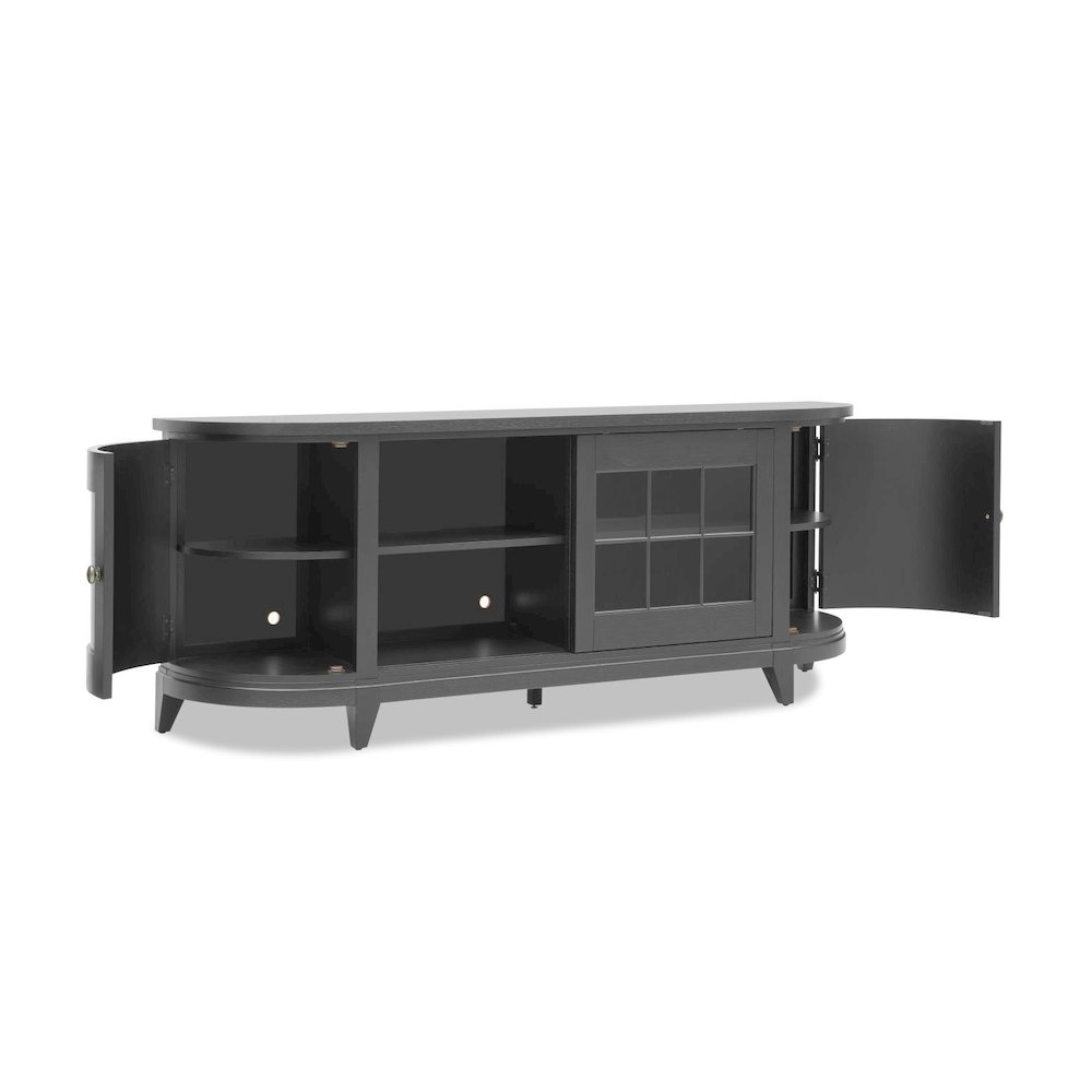 Entertainment Console (2 sliding doors, 2 doors, 4 adj shelves, 3 outlets). Picture 3