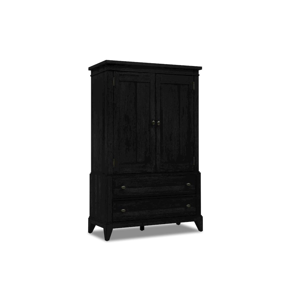 Armoire (2 doors, 2 adj shelves, 1 clothing rod, cedar lined bottom drawer). Picture 1
