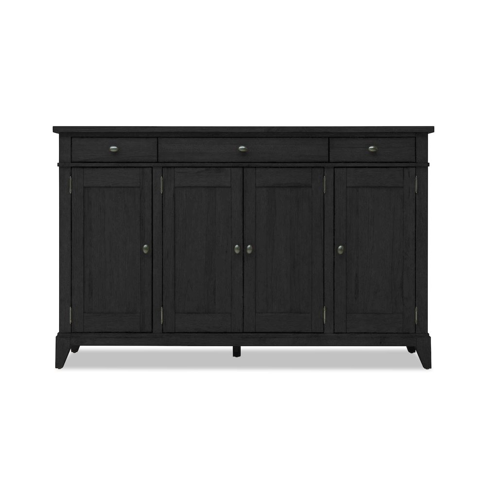 Credenza (4 doors, 3 drawers, 1 silver tray, 3 adj shelves). Picture 2