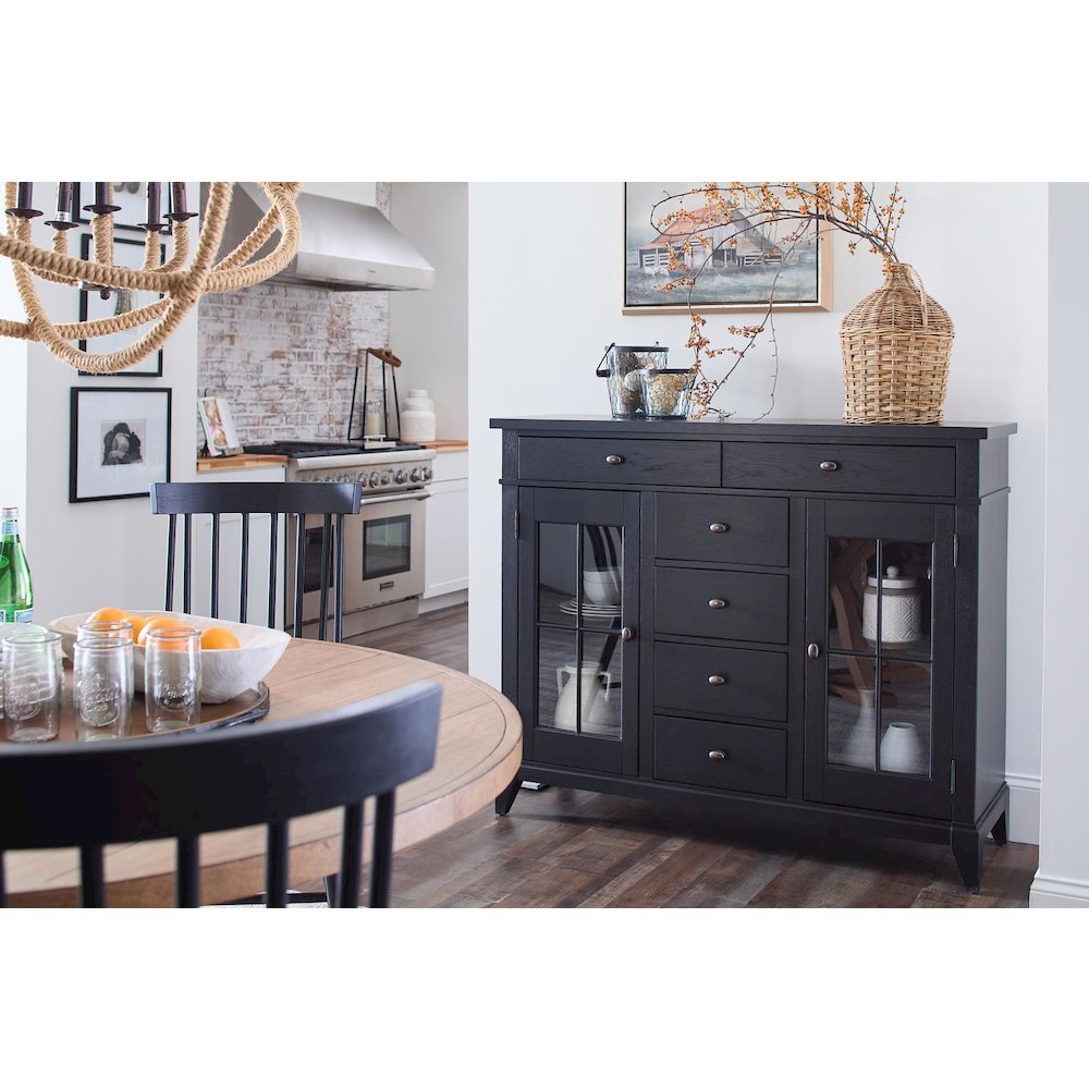 Today's Traditions Tall Server (7 drawers, 2 doors, 2 adj shelves). Picture 4