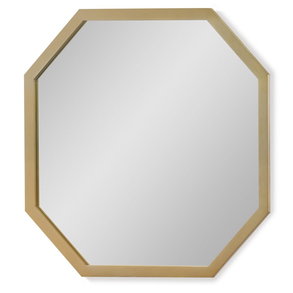 Chelsea Mirror (Gold Finish), White with Gold Accents. Picture 1
