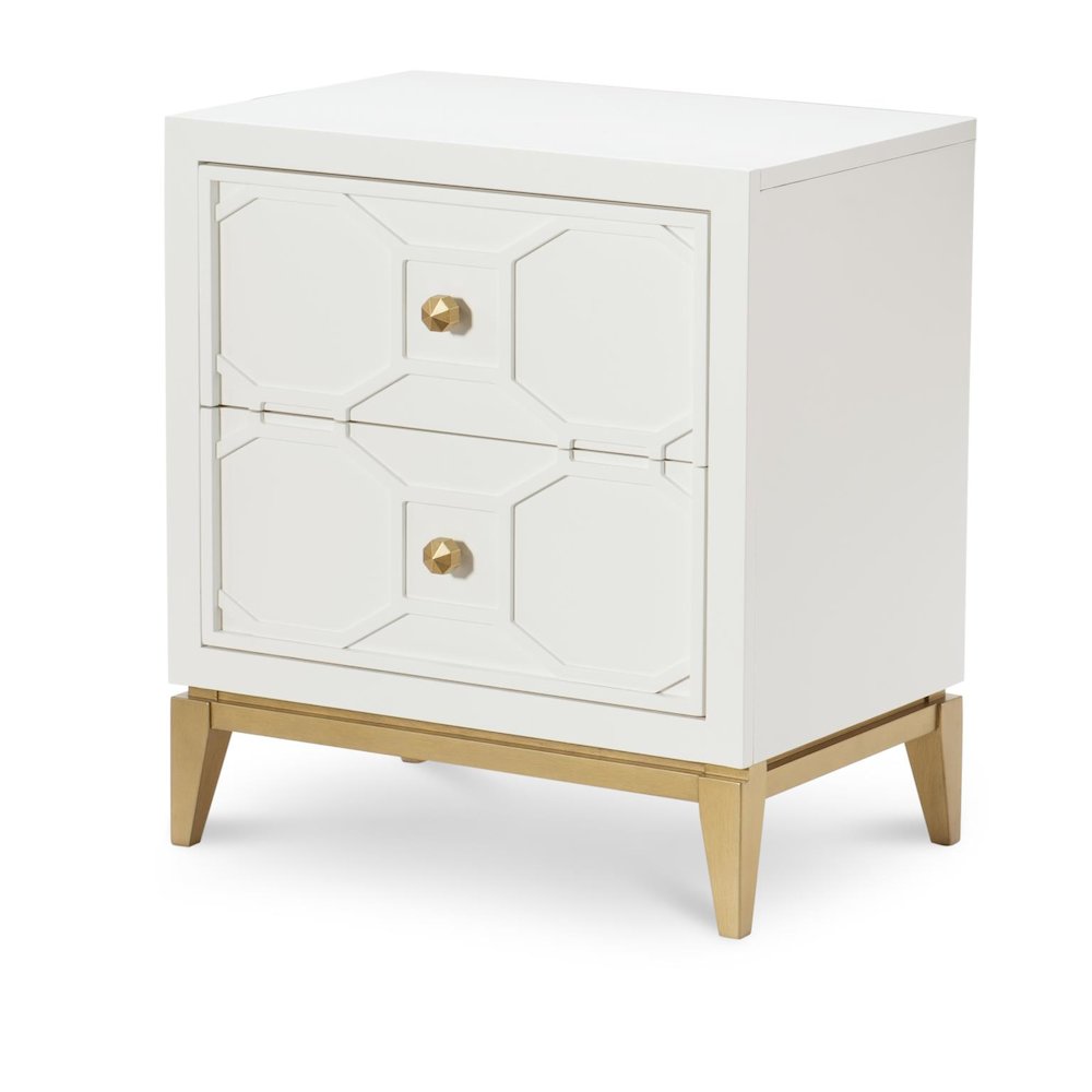 Chelsea   Night Stand W/ Decorative Lattice (2 Drawers). Picture 1