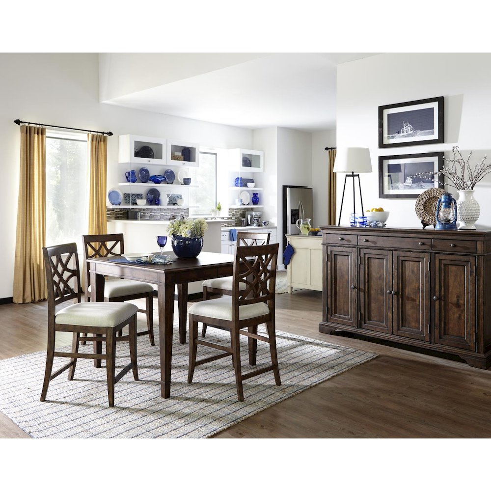 Trisha Yearwood Home Southern Kitchen Counter Height Dining Table (One 18" Leaf). Picture 2