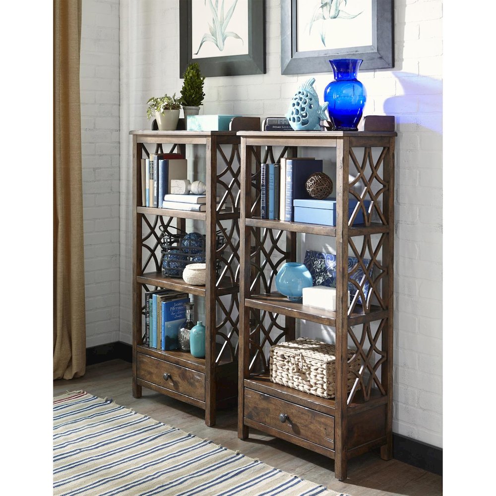 Trisha Yearwood Home Honeysuckle Etagere (2 shelves, 1 drawer, finished on back). Picture 2