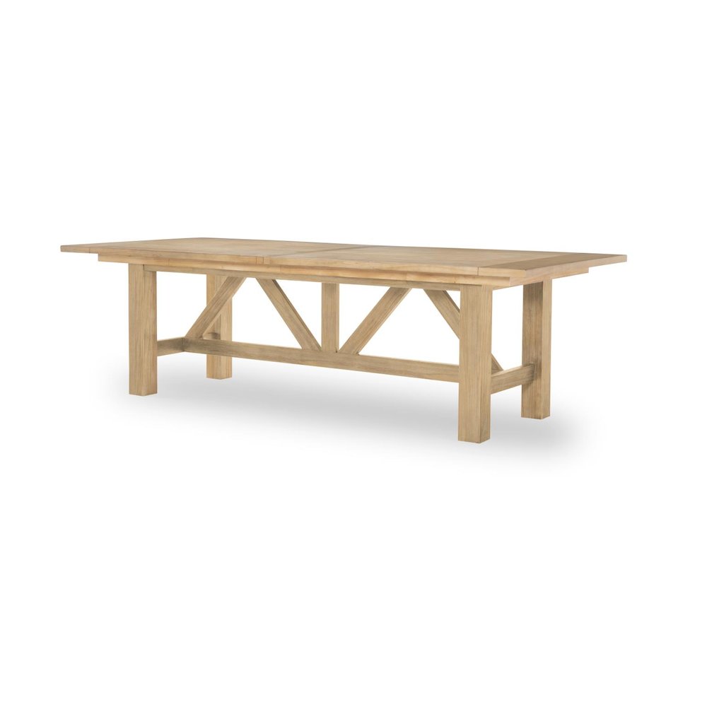 XXX's and OOO's Trestle Dining Table (Two 12" Leaves, Seats up to 12). Picture 1