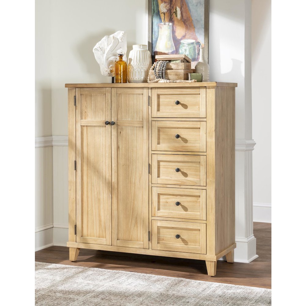 Door/Drawer Chest (2 Doors, 2 ADJ Shelves, 2 Fixed Shelves, 5 Drawers). Picture 3