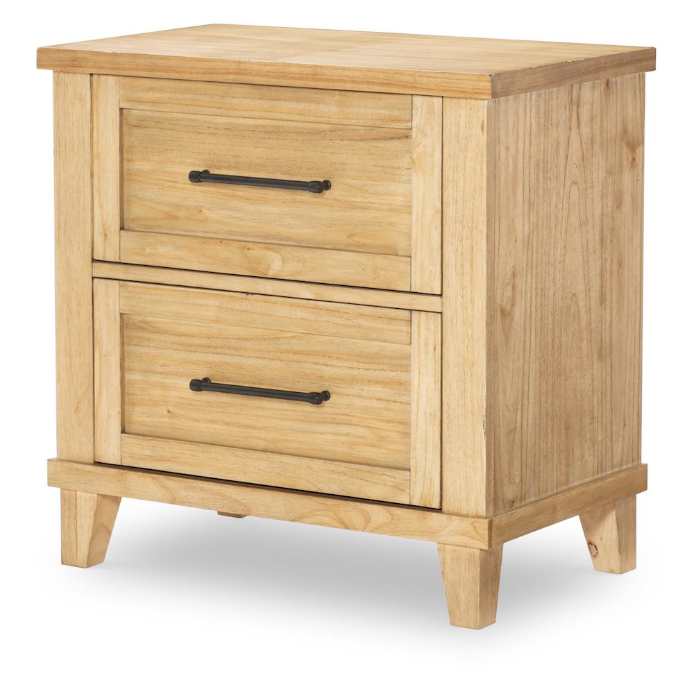 Night Stand (2 Drawers, Power on Back, 2 Outlets, 1 USB + 1 USB-C). Picture 1