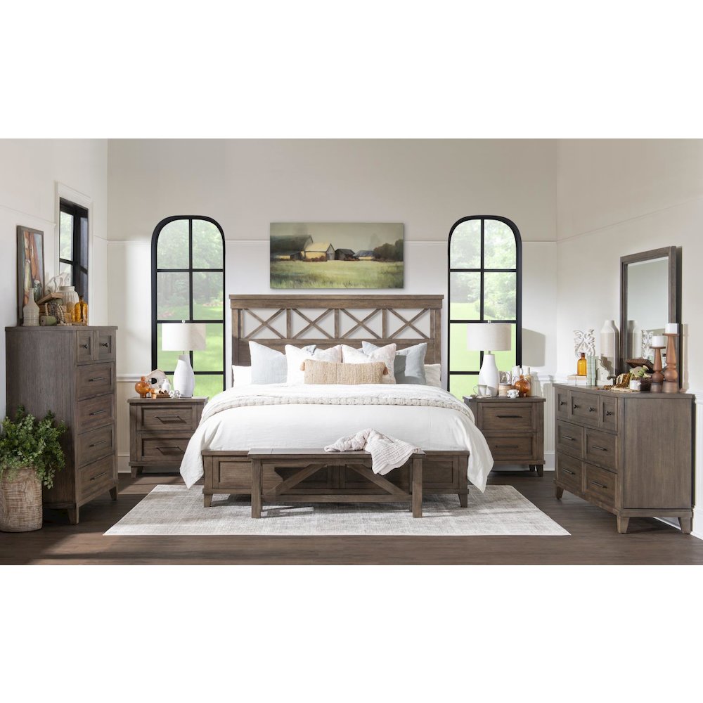 Night Stand (2 Drawers, Power on Back, 2 Outlets, 1 USB + 1 USB-C). Picture 3