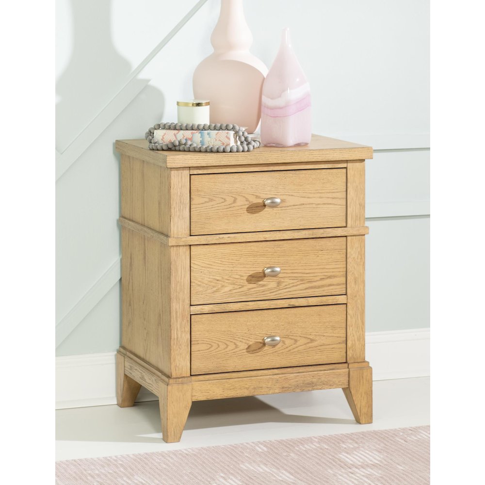 Today's Traditions Night Stand (3 Drawers, POWER W. 2 OUTLETS, 1 USB + 1 USB-C). Picture 2