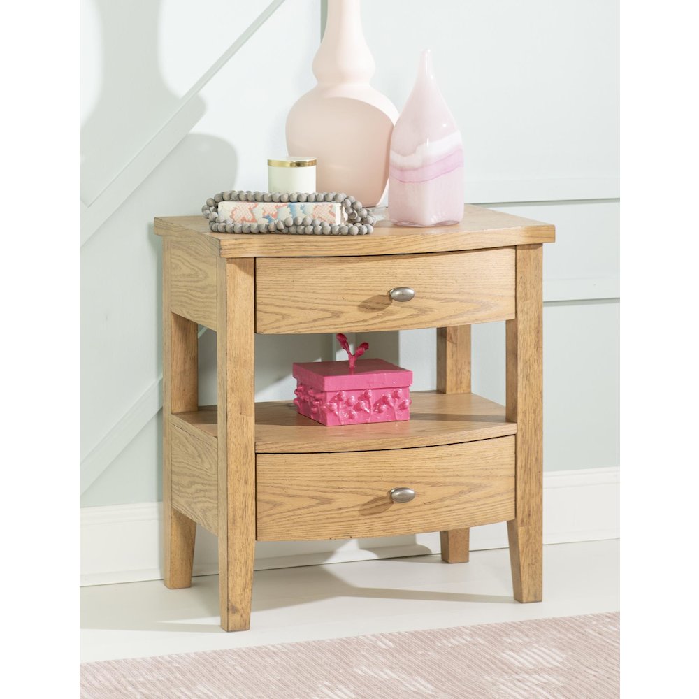 Today's Traditions Open Night Stand (2 Drawers, 1 OPEN SHELF, USB-C). Picture 2