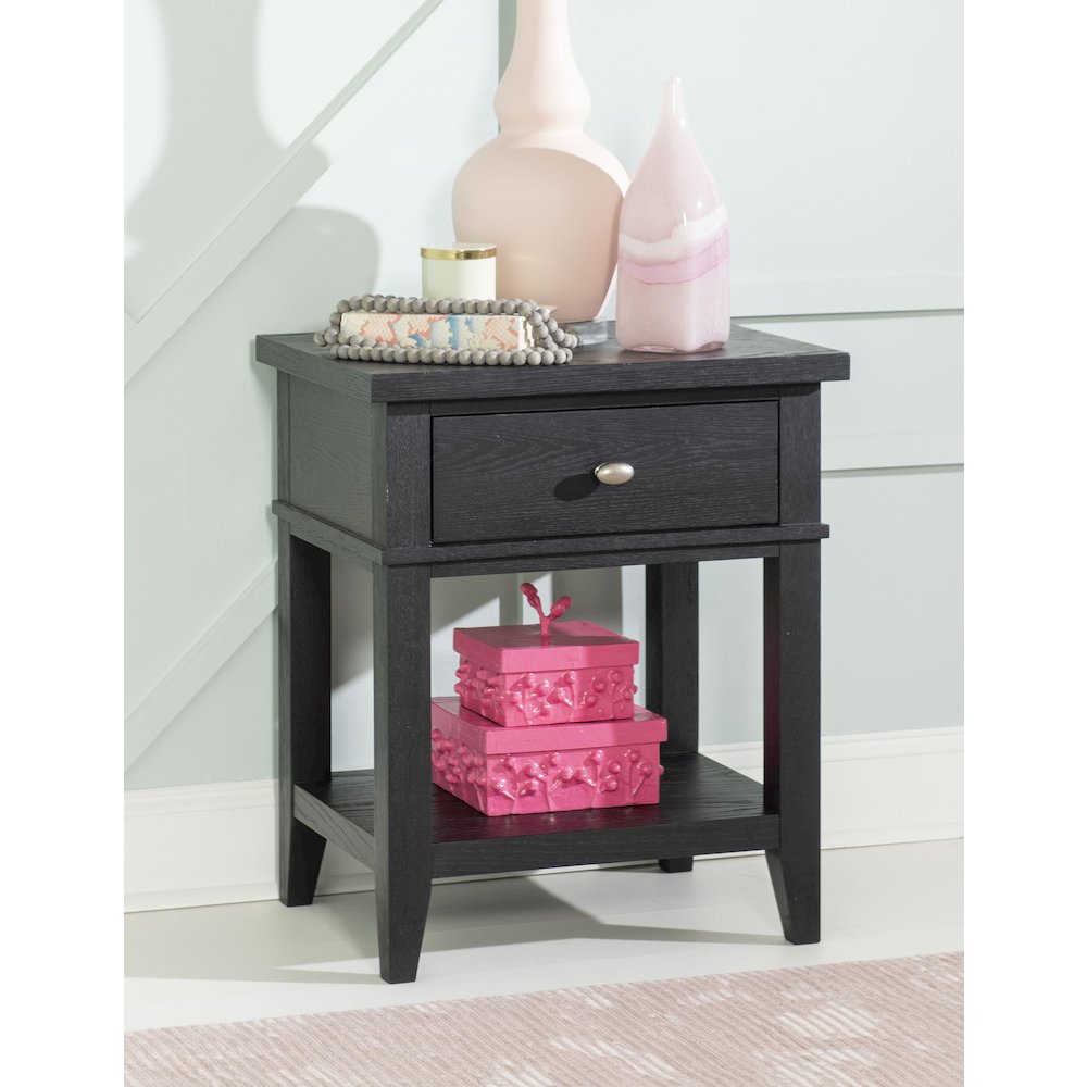Today's Traditions Open Night Stand (1 Drawer, 1 OPEN SHELF, USB-C). Picture 2