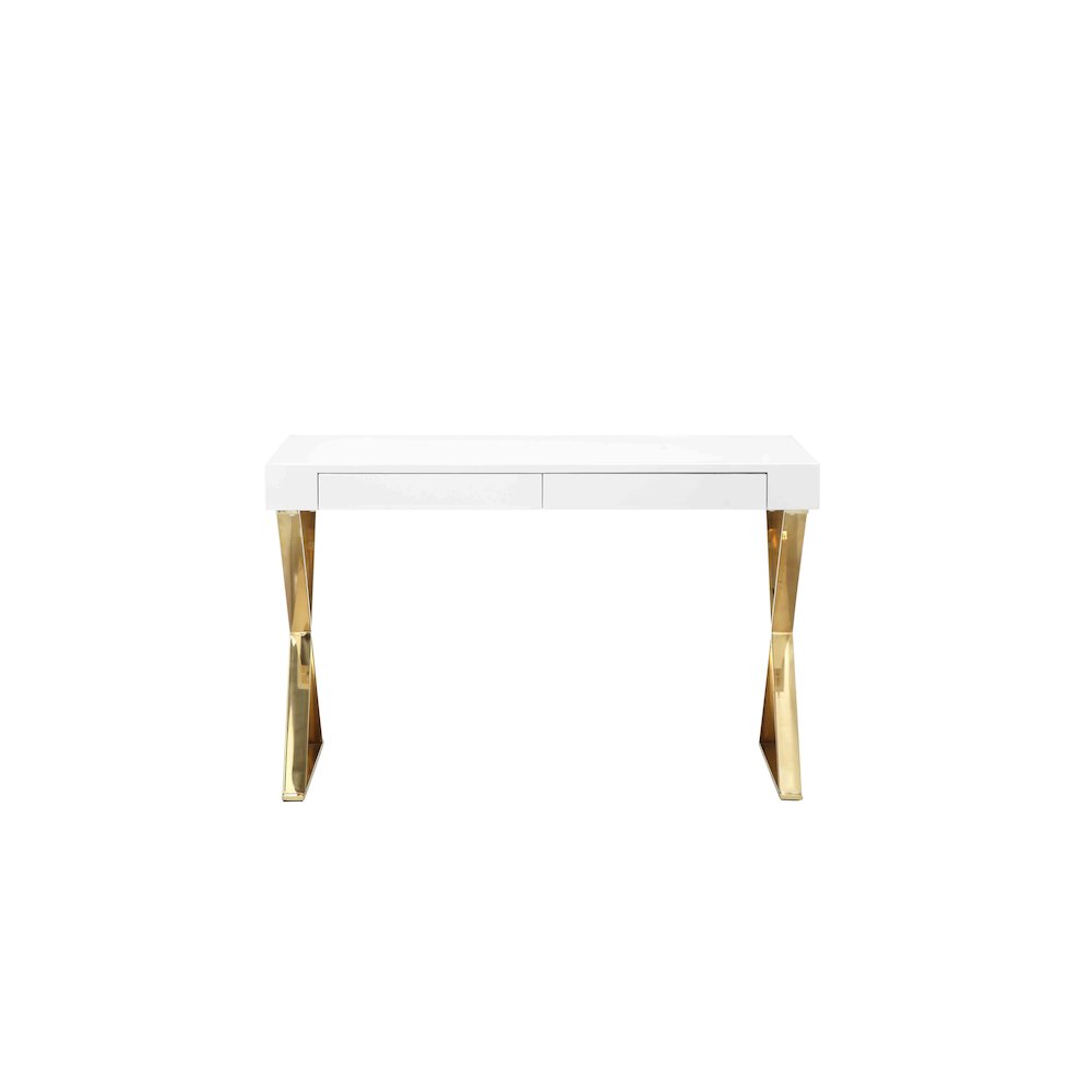 Gold Alexa Desk White & Gold Combo. Picture 2