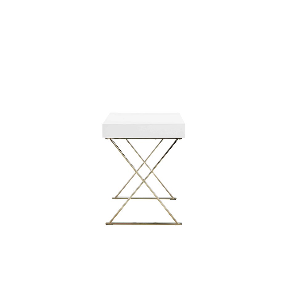 Gold Alexa Desk White & Gold Combo. Picture 4