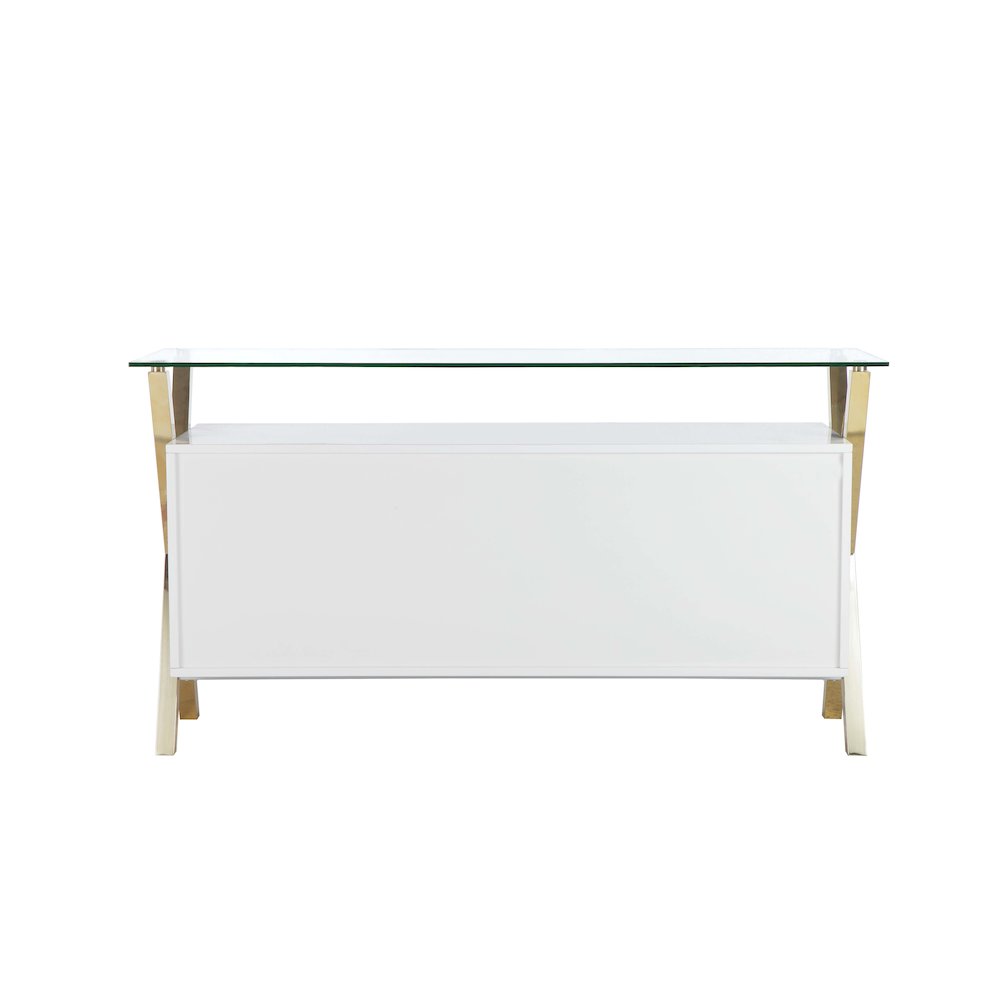 Gold Beverly Buffet White. Picture 4