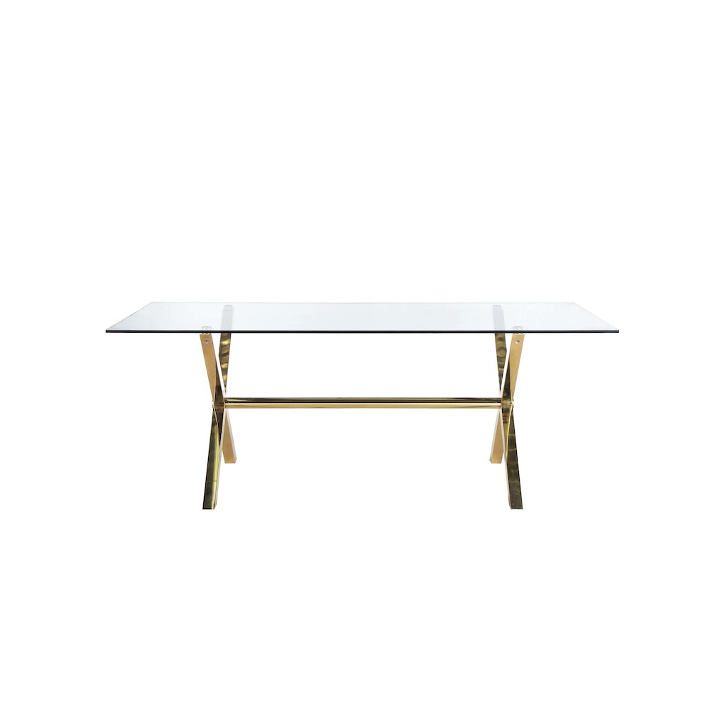 Gold Beverly Dining Table. Picture 1