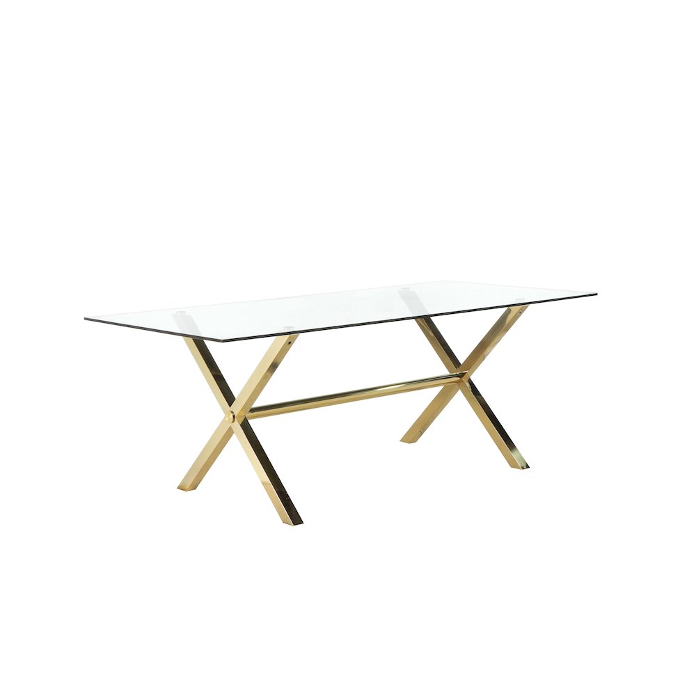 Gold Beverly Dining Table. Picture 2
