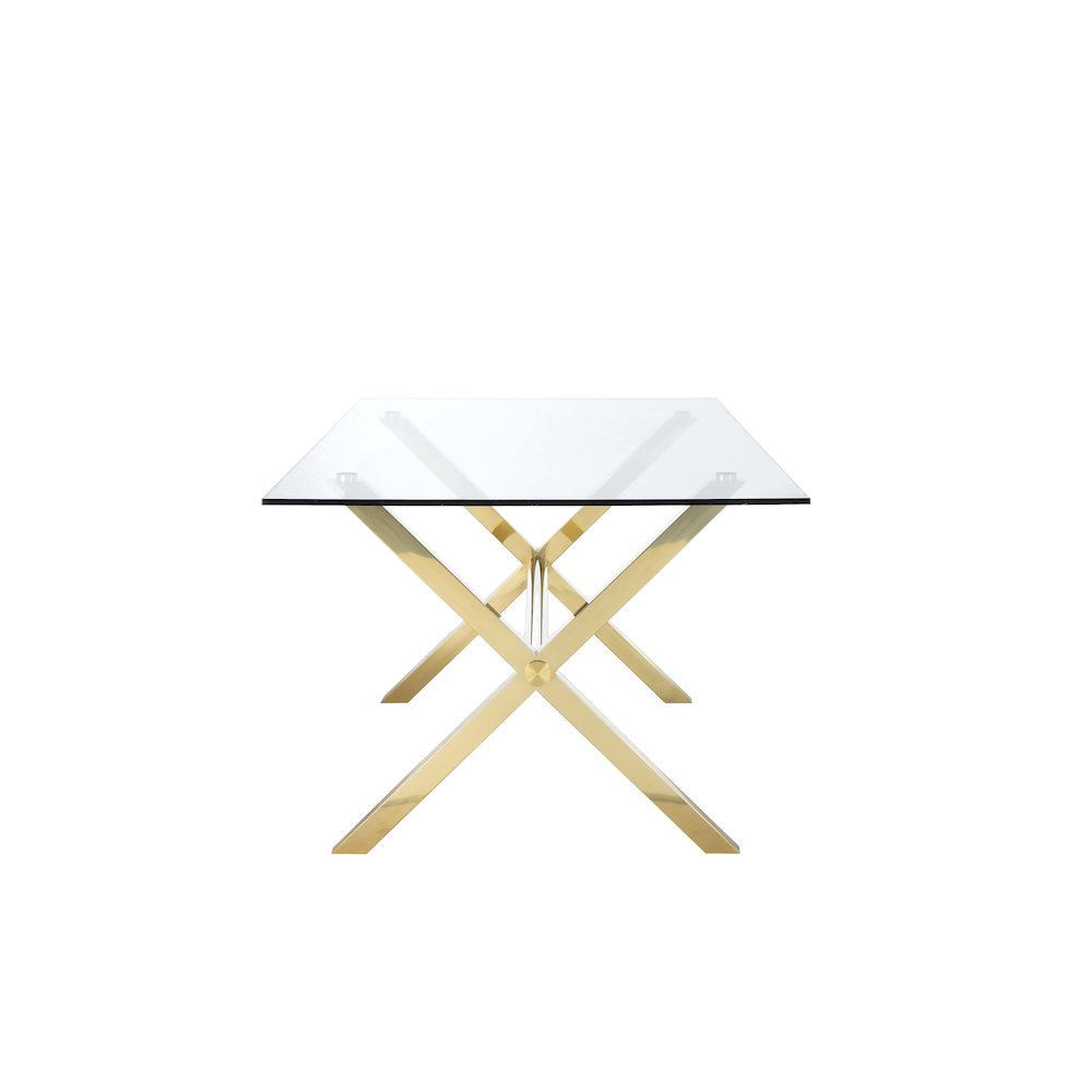 Gold Beverly Dining Table. Picture 3
