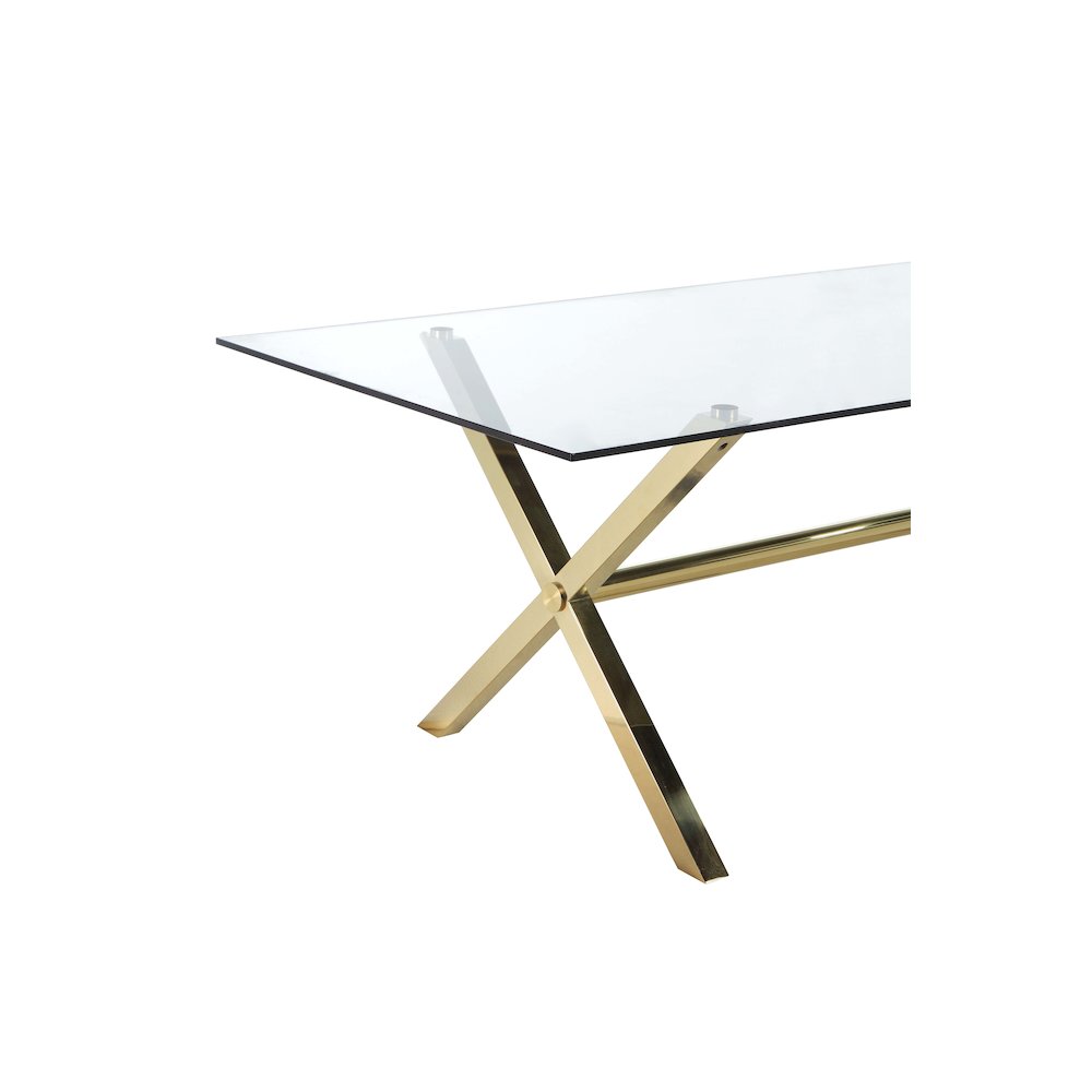 Gold Beverly Dining Table. Picture 4
