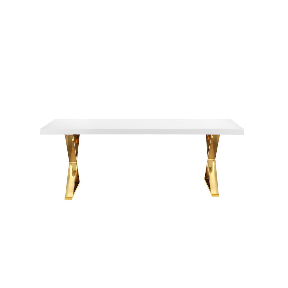 Alexa Dining Table White/Gold. Picture 1