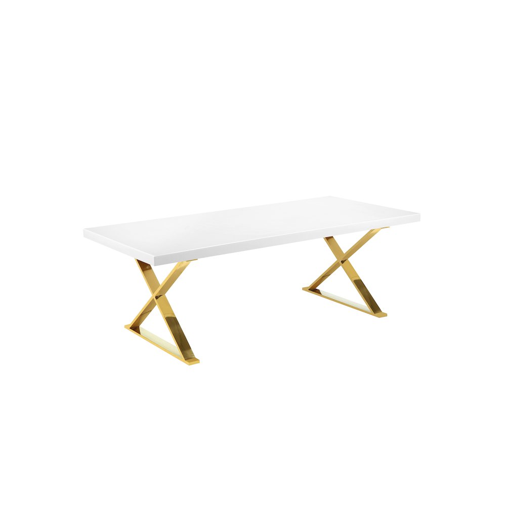 Alexa Dining Table White/Gold. Picture 2