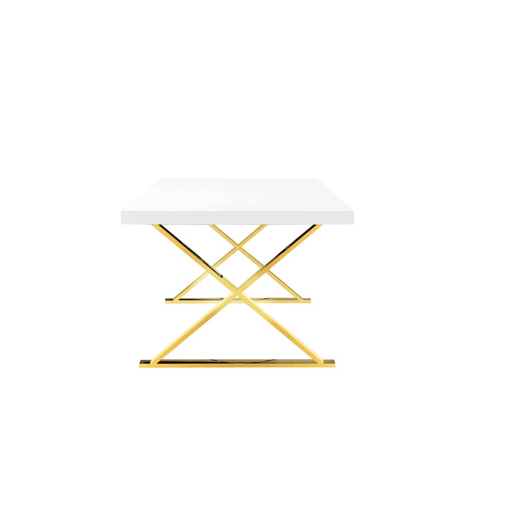 Alexa Dining Table White/Gold. Picture 3