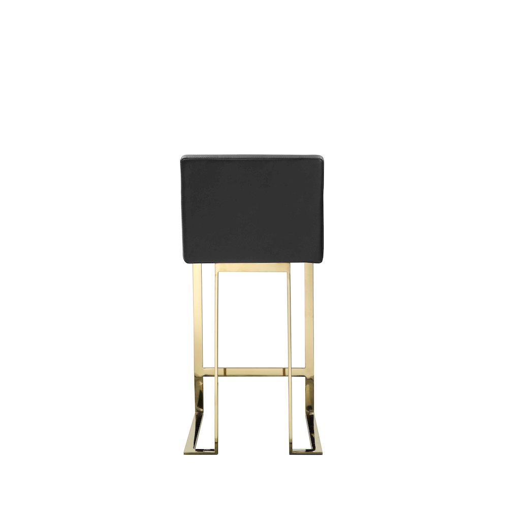 Dexter Counter Stool Faux Leather Black & Gold. Picture 3