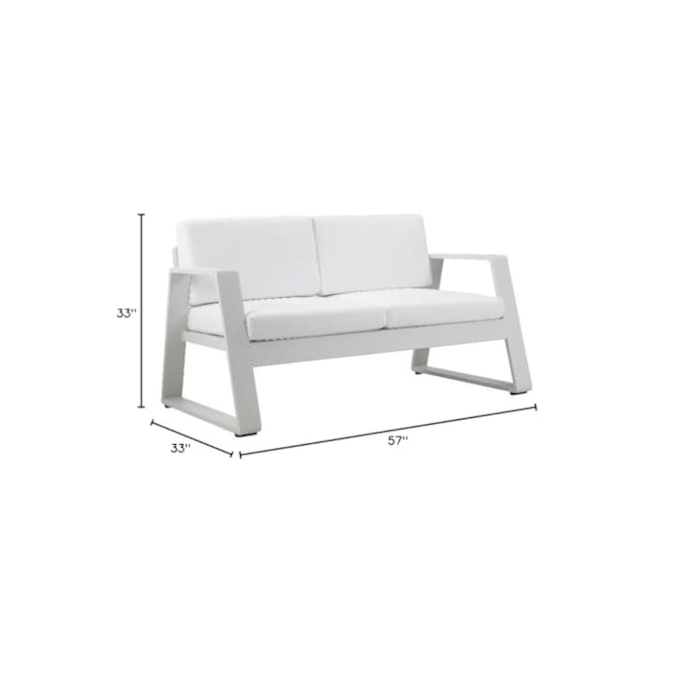 Air Sofa White In Aluminum. Picture 2