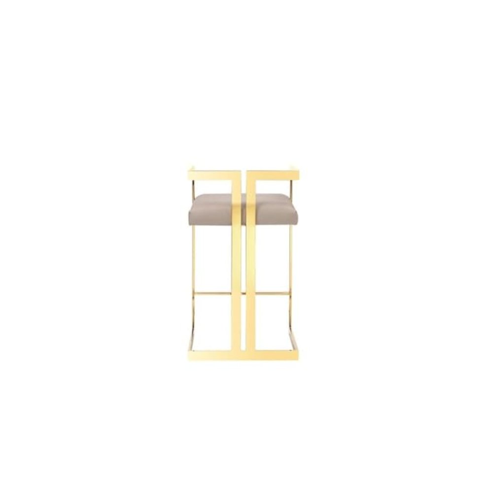 Kenzie Counter Stool Gold/Sand Faux Leather. Picture 6