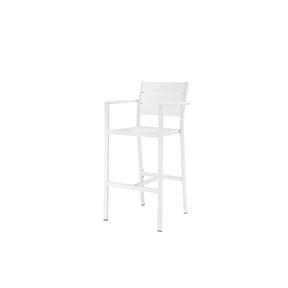 Betty 7 Piece Bar Set, White In Aluminum, Polyresin. Picture 13