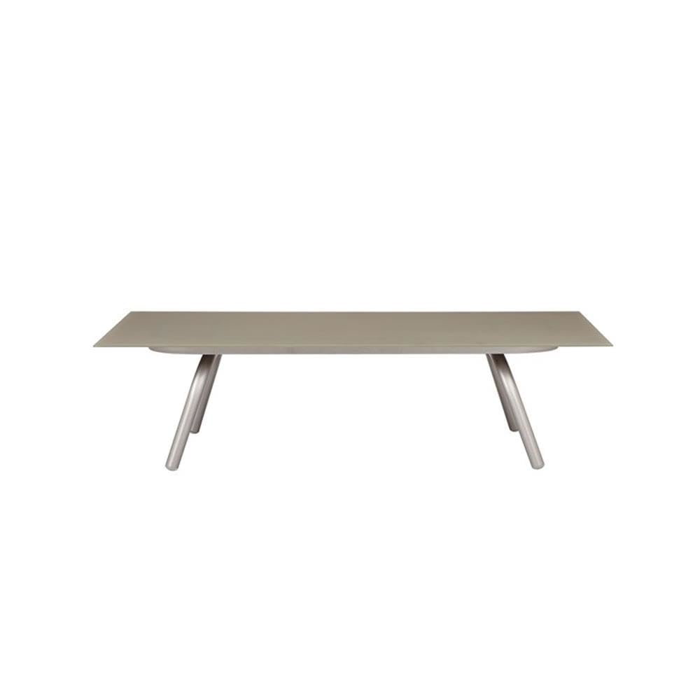 Chelsea Coffee Table Taupe In Aluminum, Glass. Picture 3