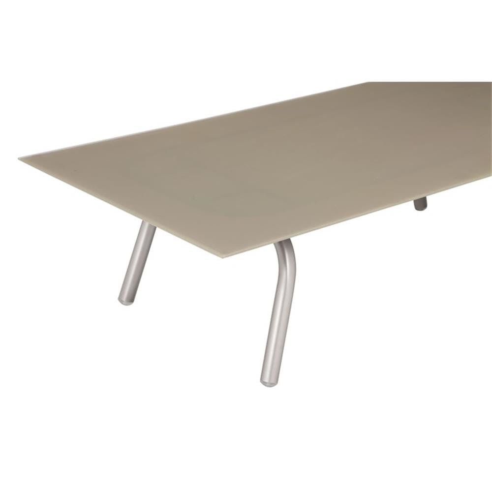Chelsea Coffee Table Taupe In Aluminum, Glass. Picture 2